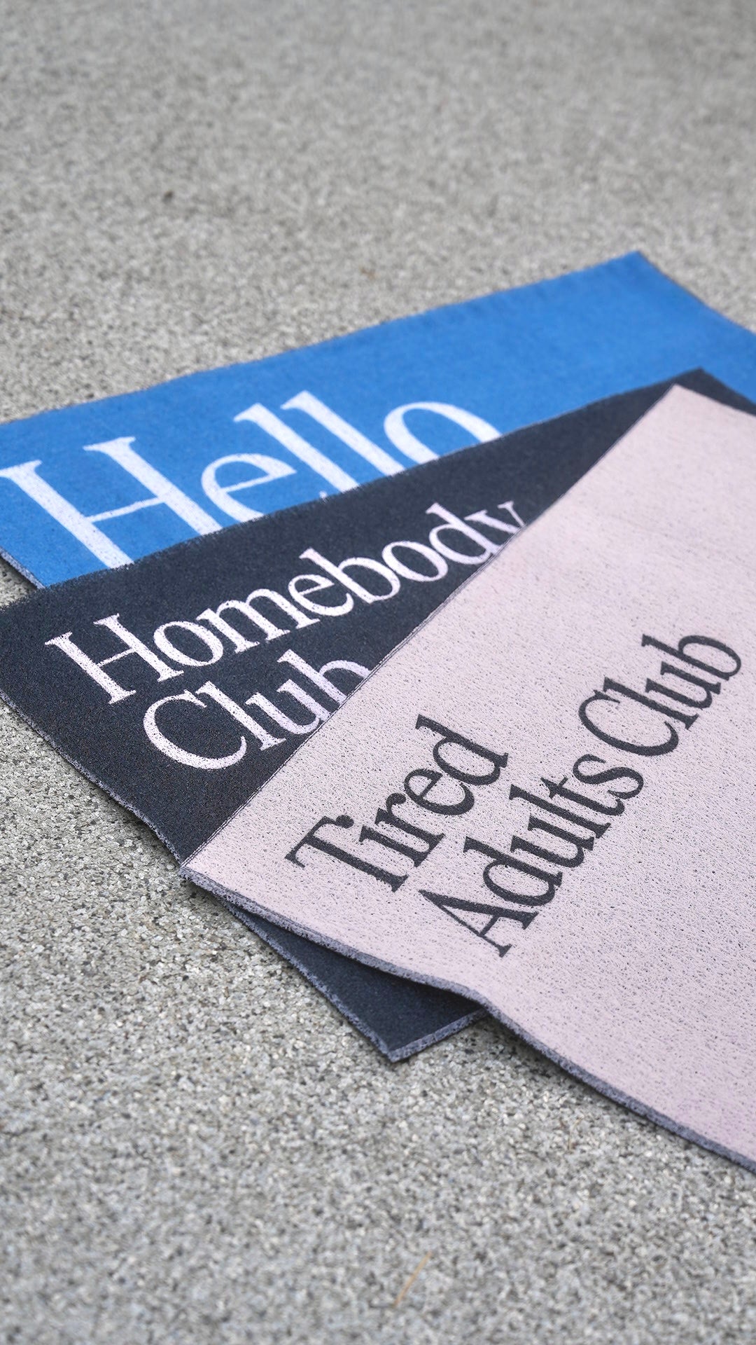 Tired Adults Club Waterproof Door Mat in Beige